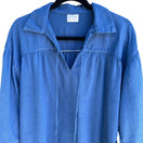 Switch Quichua Marka Vintage Men&#39;s Handwoven Cotton Otavalo Equador Blue Tunic Shirt M 2 image