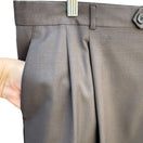 Switch Giorgio Cosani Vintage Mens Wool Gray Pleated Slash Pocket Dress Trousers Pants 3 image