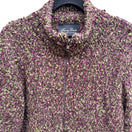Switch Terry Lewis Womens Vintage Zip Cardigan Sweater Purple Green Boucle Long Sleeve S 3 image
