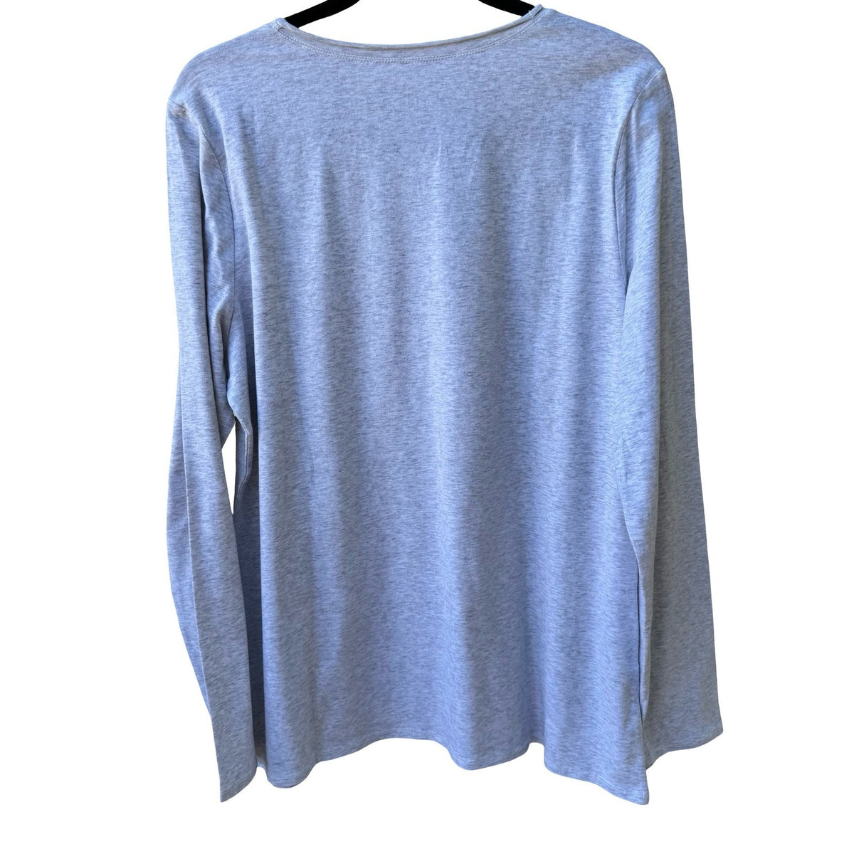 J Jill Minimalist Rolled Scoopneck Cotton Blend Capsule Tee Shirt Gray XL NEW