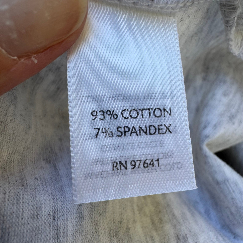 J Jill Minimalist Rolled Scoopneck Cotton Blend Capsule Tee Shirt Gray XL NEW