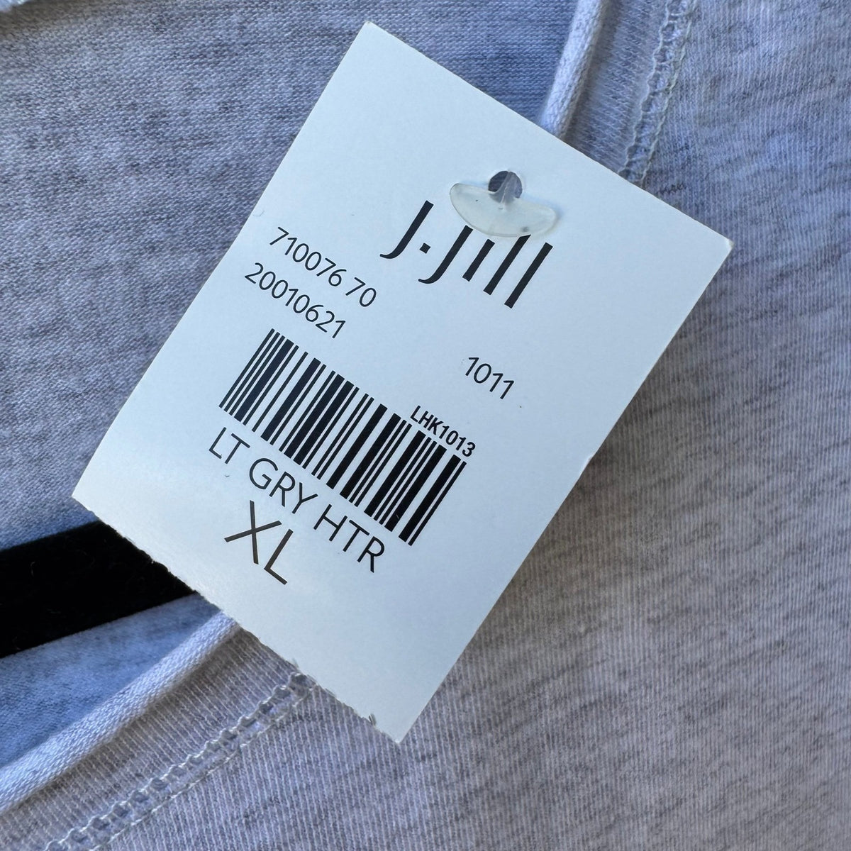 J Jill Minimalist Rolled Scoopneck Cotton Blend Capsule Tee Shirt Gray XL NEW