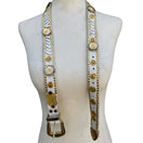 Switch Lily Farouche Munich Vintage White Leather Studded Buffalo Nickel Western Belt 3 image