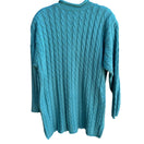 Switch Forelli Moda Internazionale Vintage Womens Aqua Cable Knit Oversized Sweater 3X 2 image