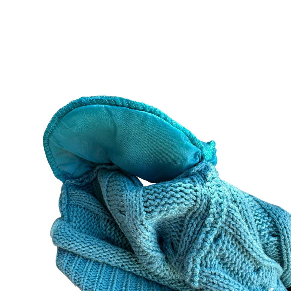 Forelli Moda Internazionale Vintage Womens Aqua Cable Knit Oversized Sweater 3X