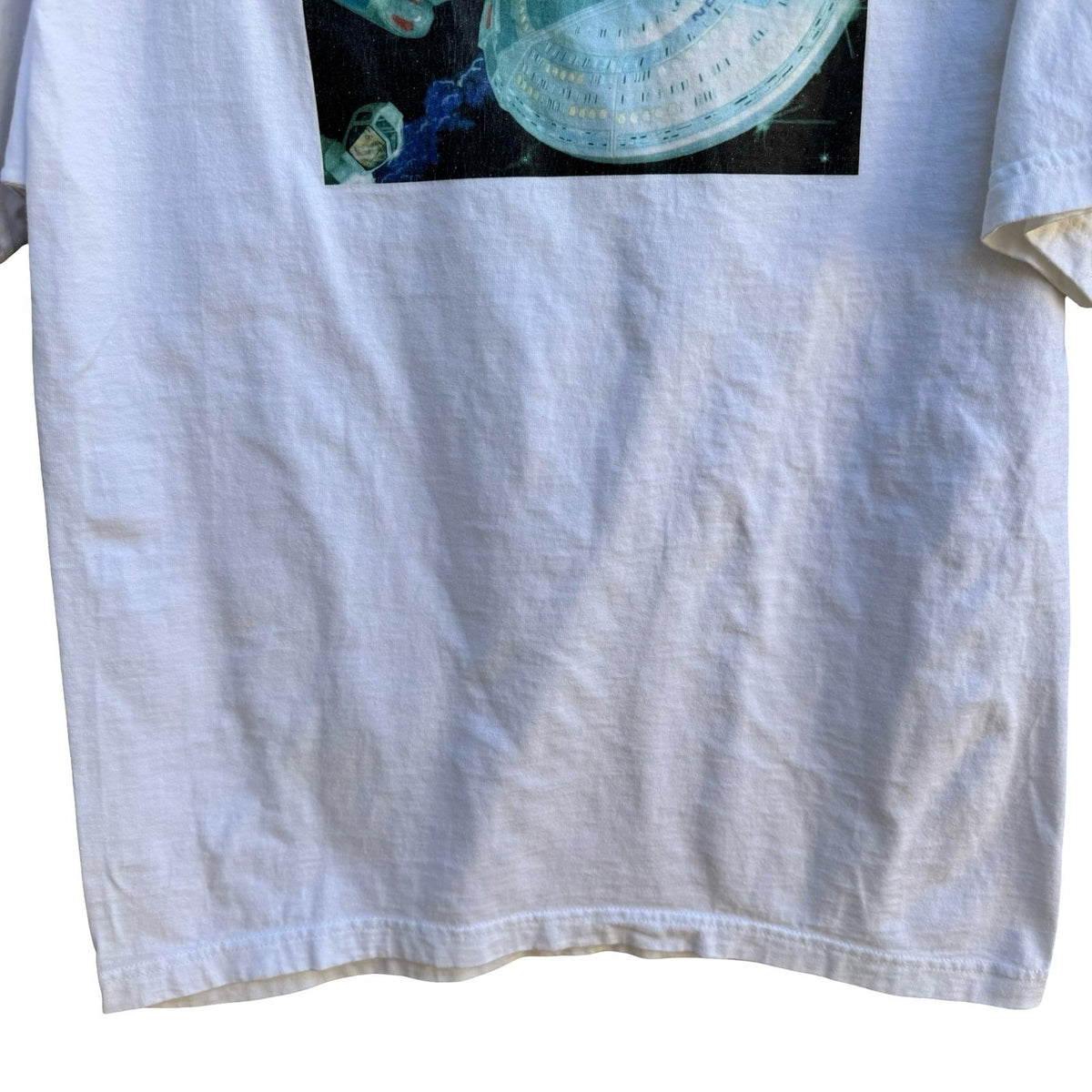 Cheetah Vintage 90s Star Trek USS Enterprise NCC-1701-E Graphic Nerd Tee White M