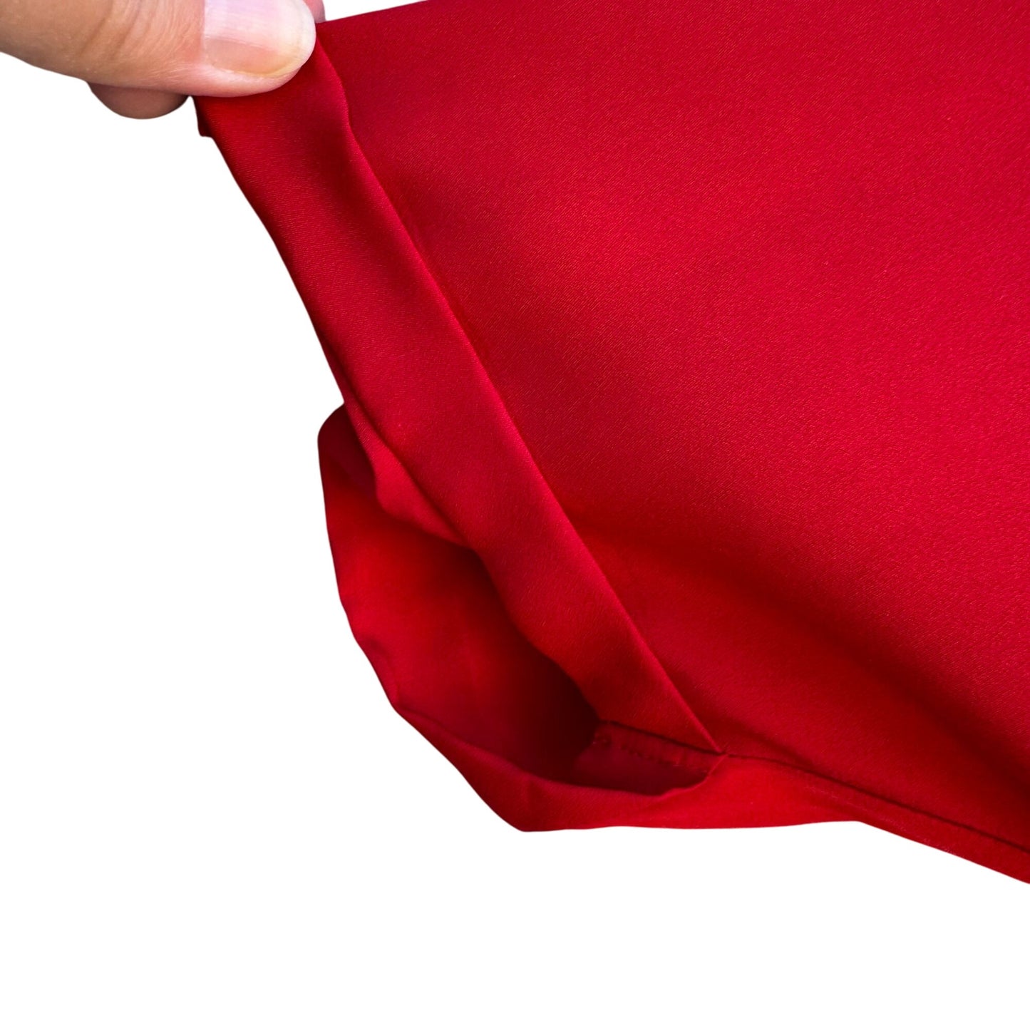 Joie Womens Lipstick Red V-Neck Flowy Cuffed 3/4 Sleeve Chiffon Tunic Blouse L