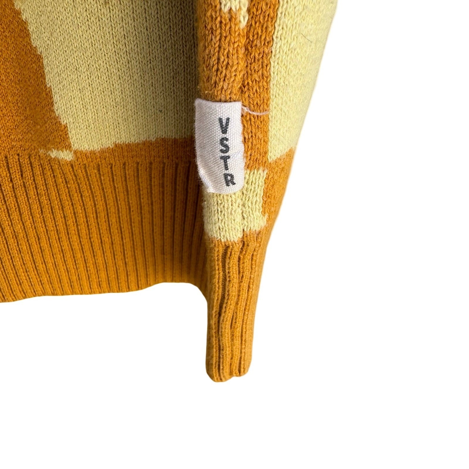 VSTR Premium Psychedelic Warped Checkerboard Sweater Knit Vest Skater Mens XL
