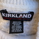 Switch Kirkland Signature 100% Cashmere Cable Knit Fisherman Turtleneck Sweater Ivory M 2 image