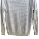 Switch Kirkland Signature 100% Cashmere Cable Knit Fisherman Turtleneck Sweater Ivory M 3 image