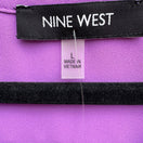 Switch Nine West Monet Garden Dewberry Purple Sleeveless V-Neck Blouse L NEW Layering 2 image