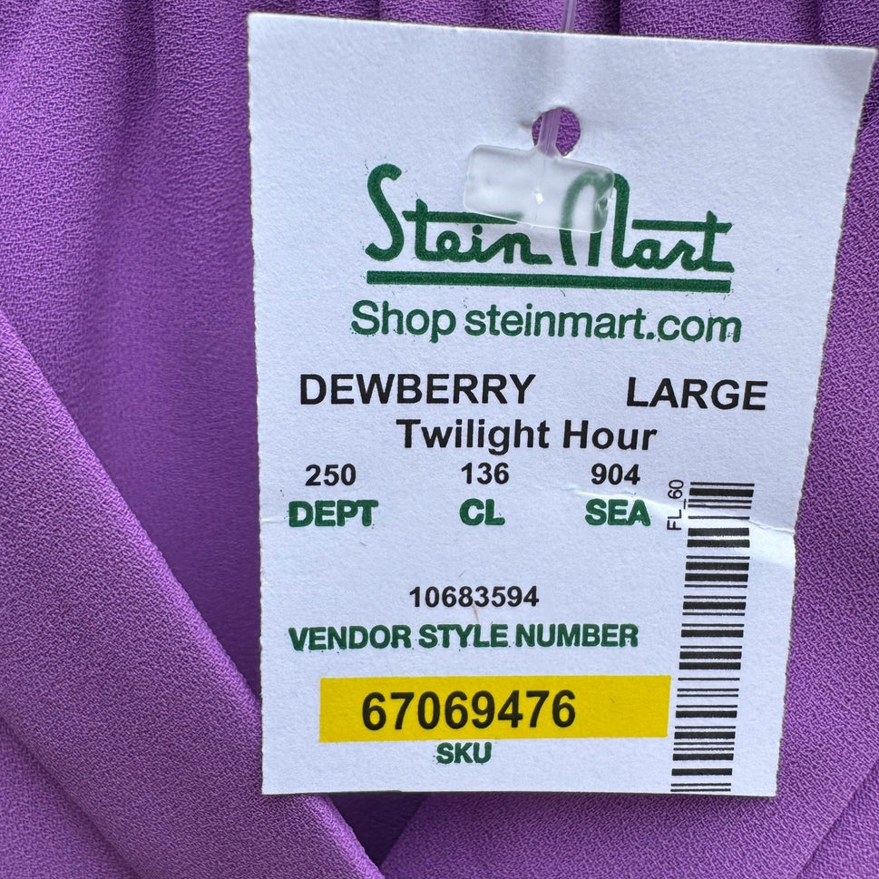 Nine West Monet Garden Dewberry Purple Sleeveless V-Neck Blouse L NEW Layering