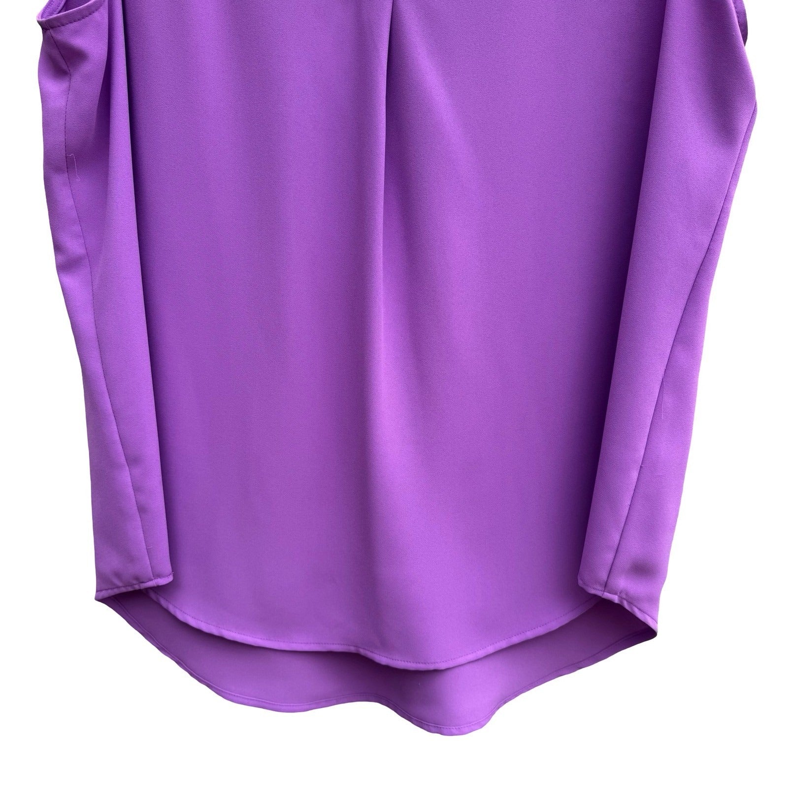 Nine West Monet Garden Dewberry Purple Sleeveless V-Neck Blouse L NEW Layering