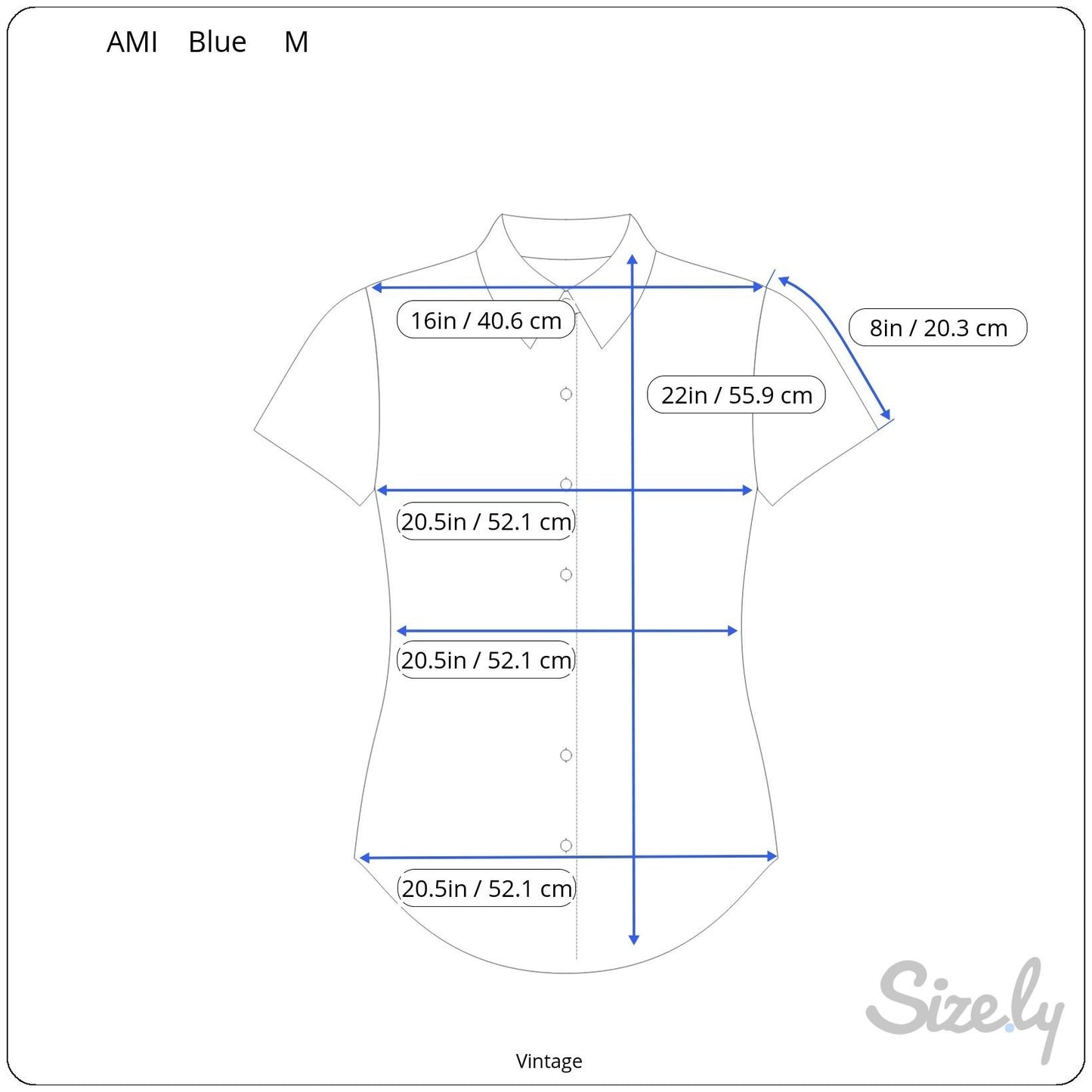 AMI Vintage Womens Short Sleeve Embroidered Cottage Floral Retro Denim Shirt M