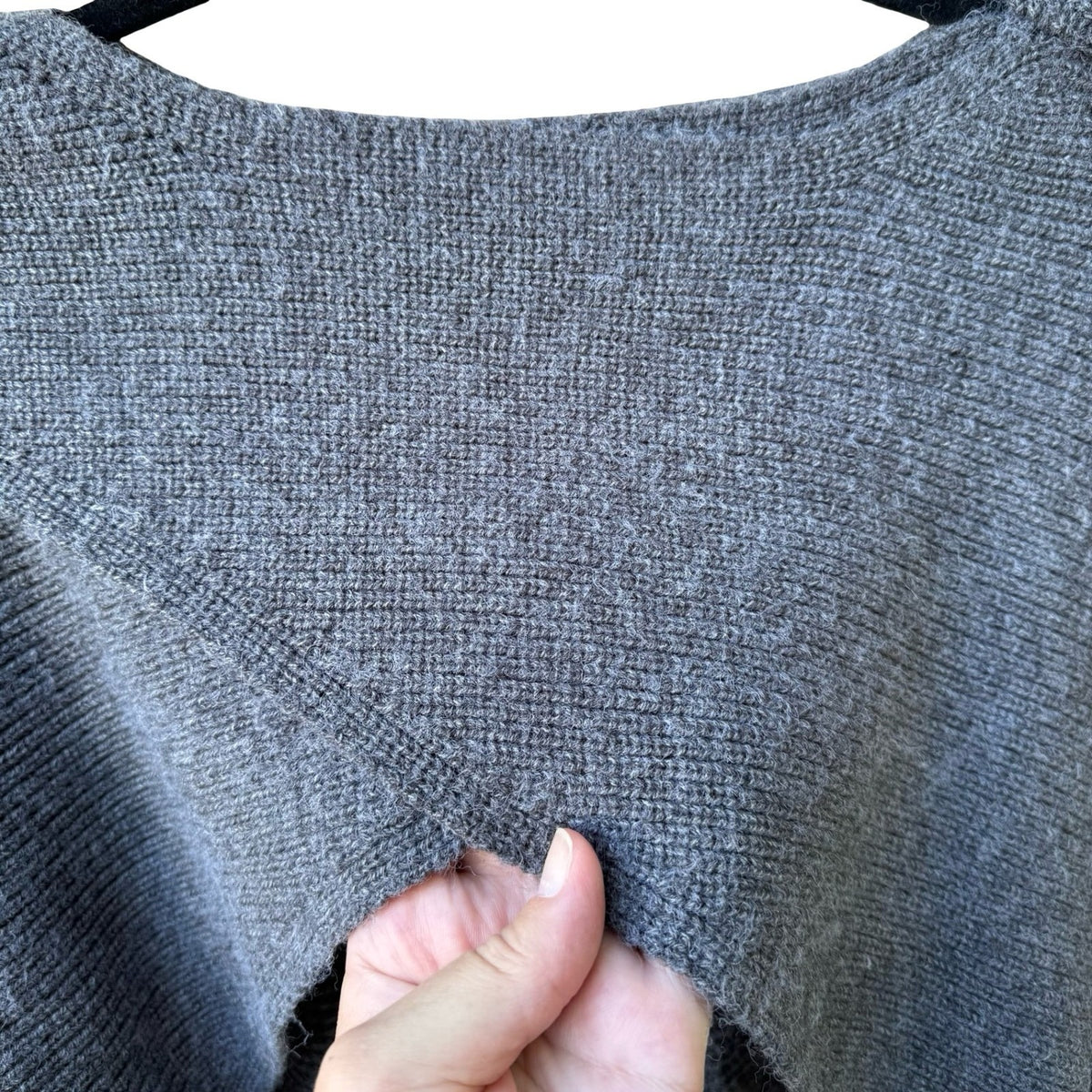 Minimalist Crossover Cropped Ribbed Knit Coquette Balletcore Sweater Grey OS