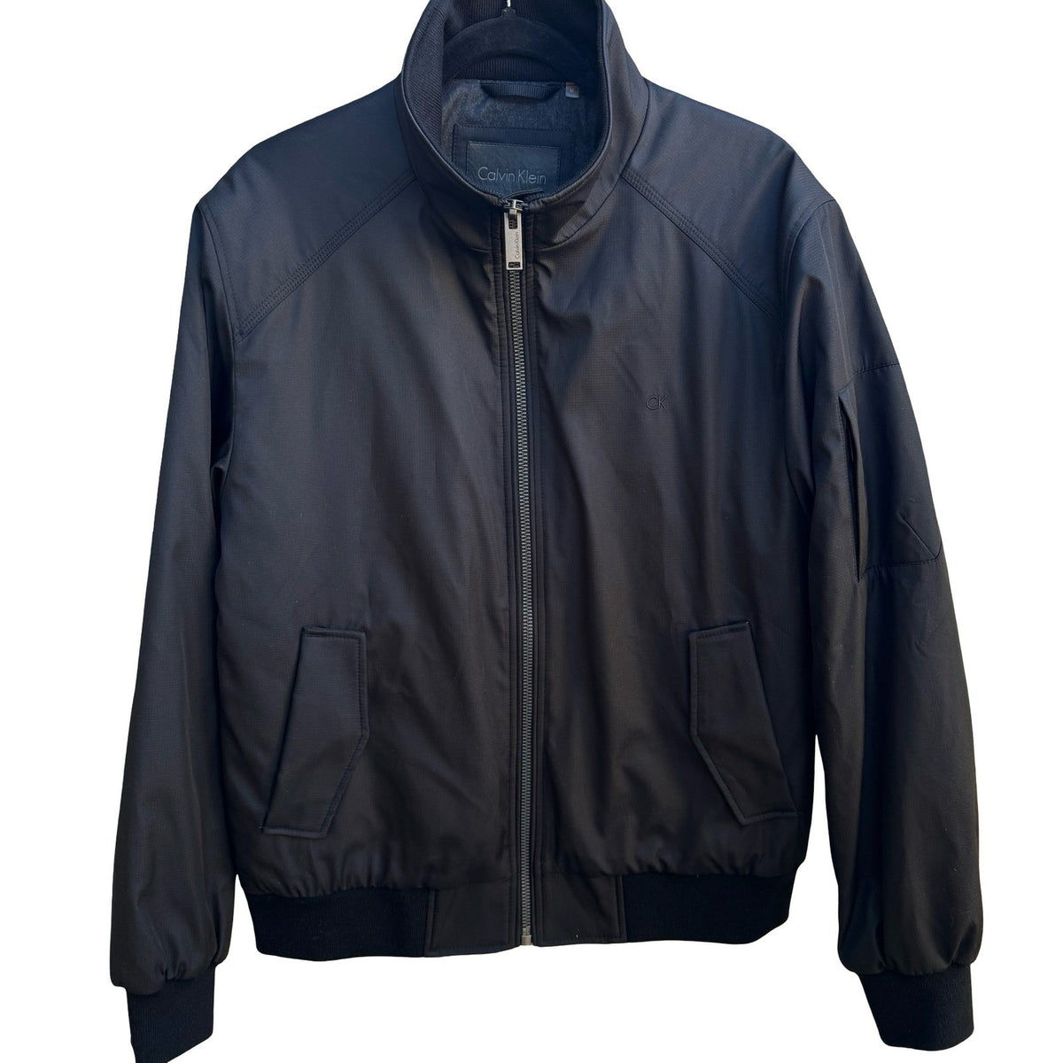 Calvin Klein Minimalist Streetwear Gorpcore Zip Bomber Jacket Black Mens M NEW