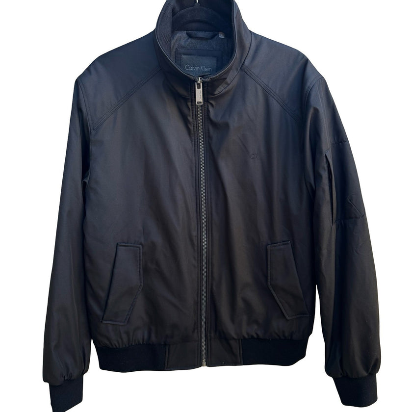 Calvin Klein Minimalist Streetwear Gorpcore Zip Bomber Jacket Black Mens M NEW