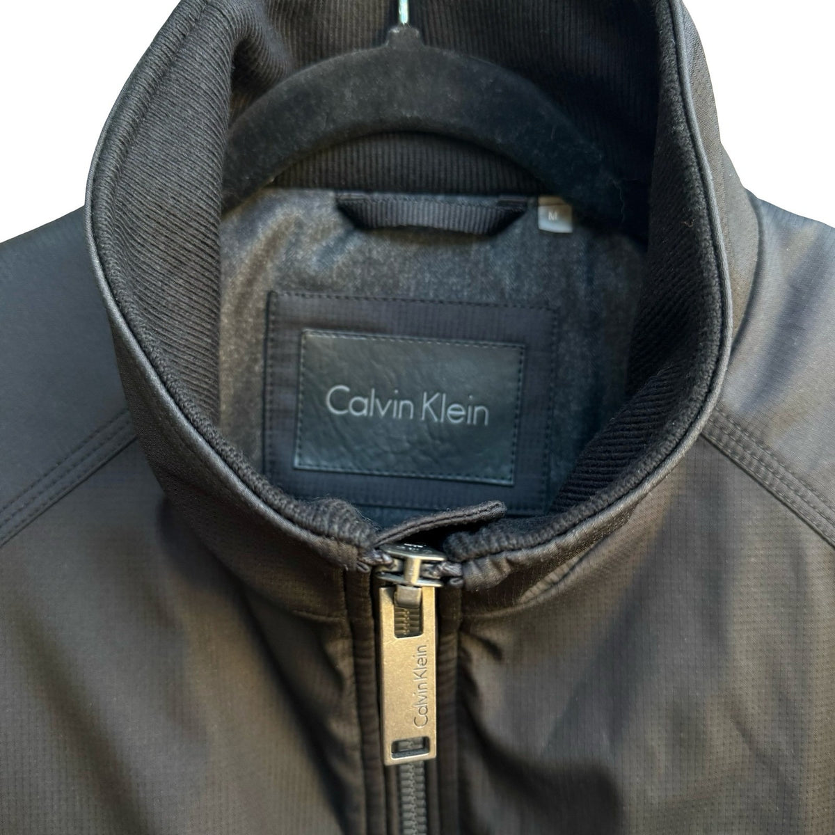 Calvin Klein Minimalist Streetwear Gorpcore Zip Bomber Jacket Black Mens M NEW