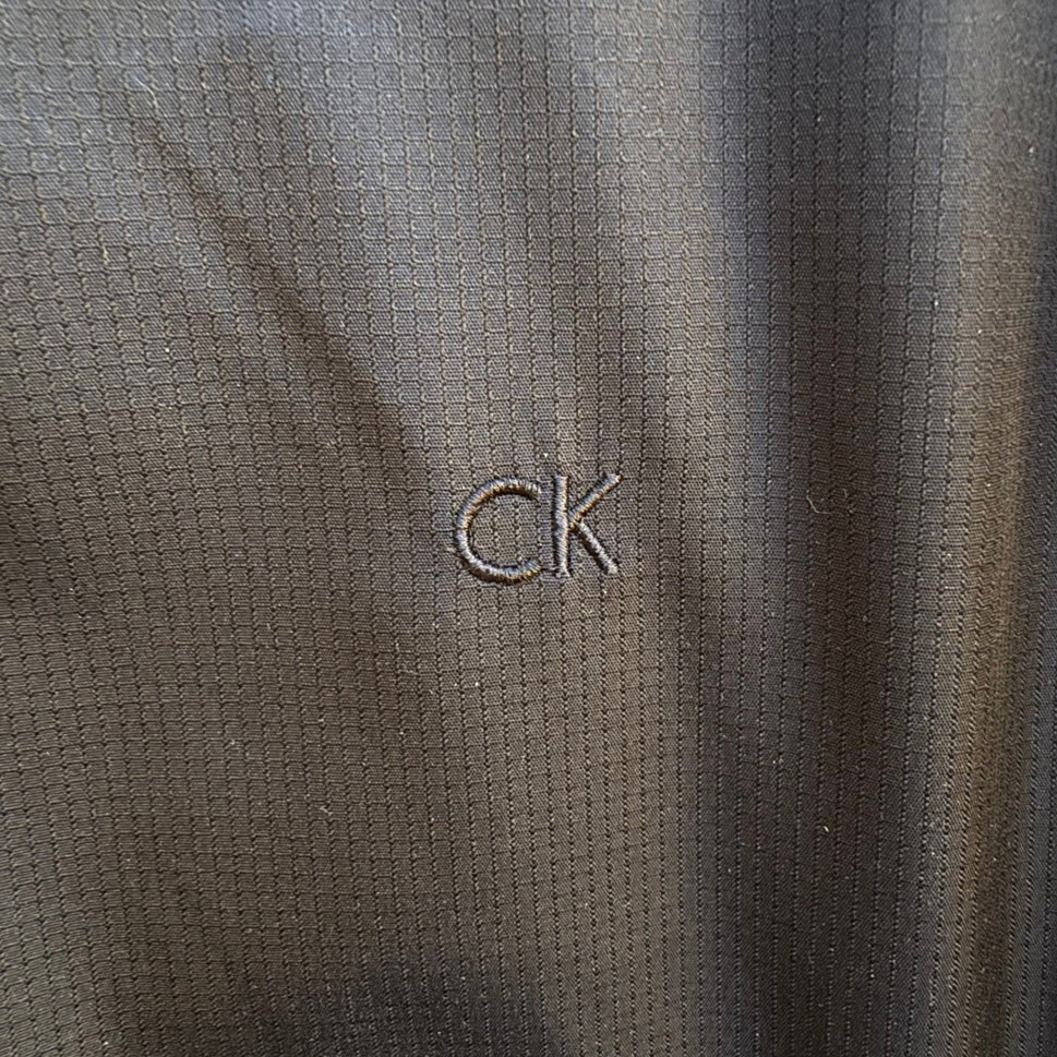 Calvin Klein Minimalist Streetwear Gorpcore Zip Bomber Jacket Black Mens M NEW