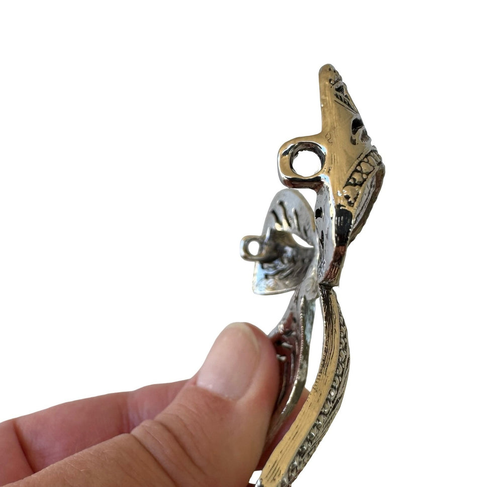 Vintage Silver Tone Coquette Regency Filigree Bow Brooch Pin Marcasite Style