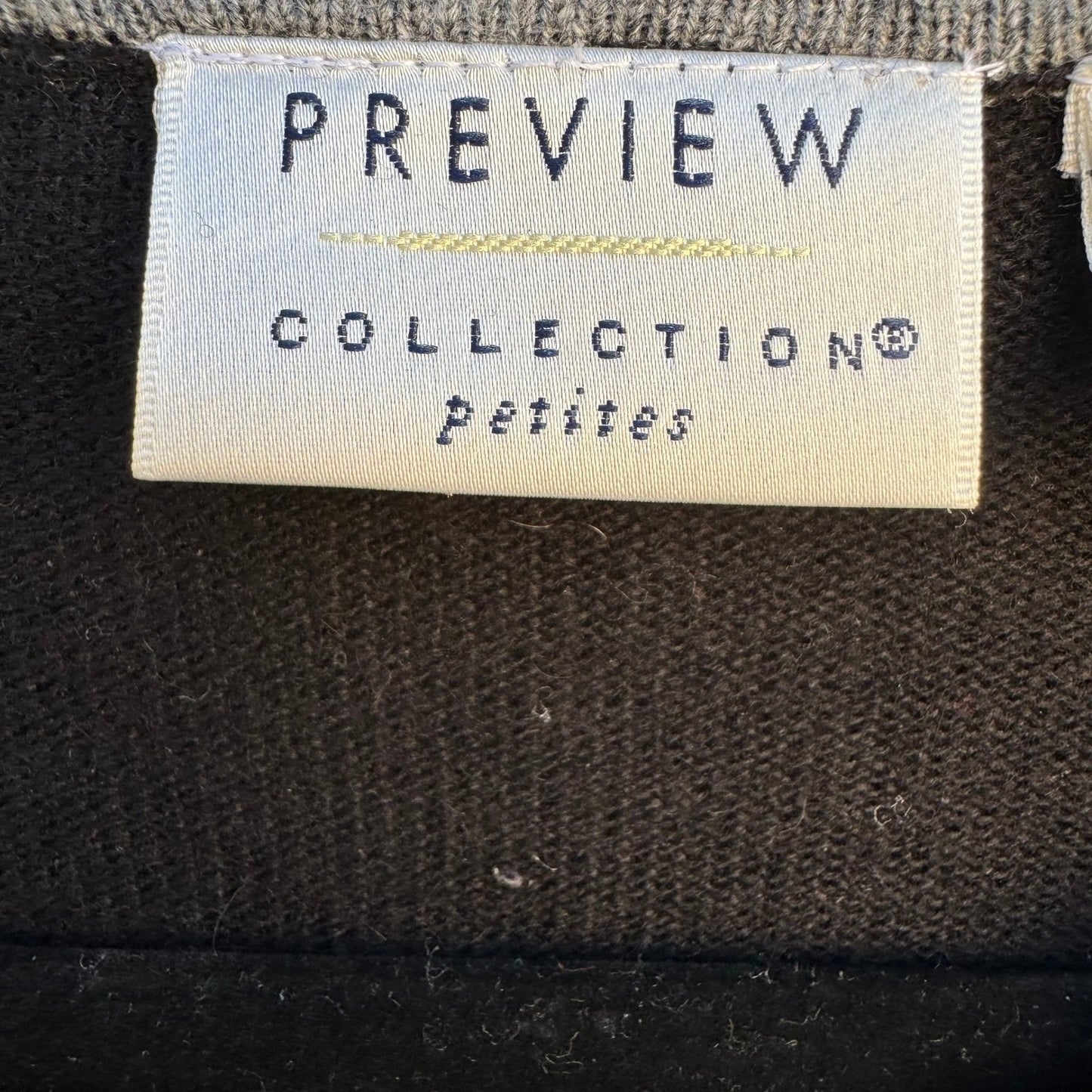 Preview Collection Petites Black Silk Cashmere Blend Button Front Cardigan M