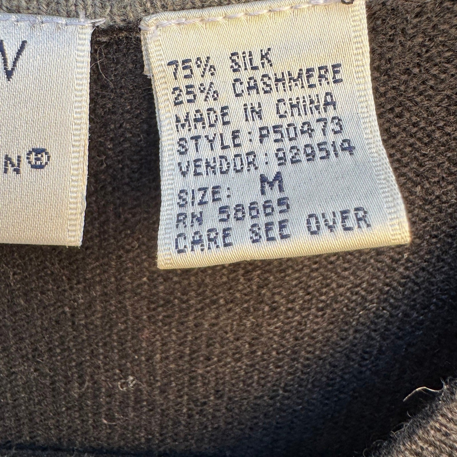 Preview Collection Petites Black Silk Cashmere Blend Button Front Cardigan M