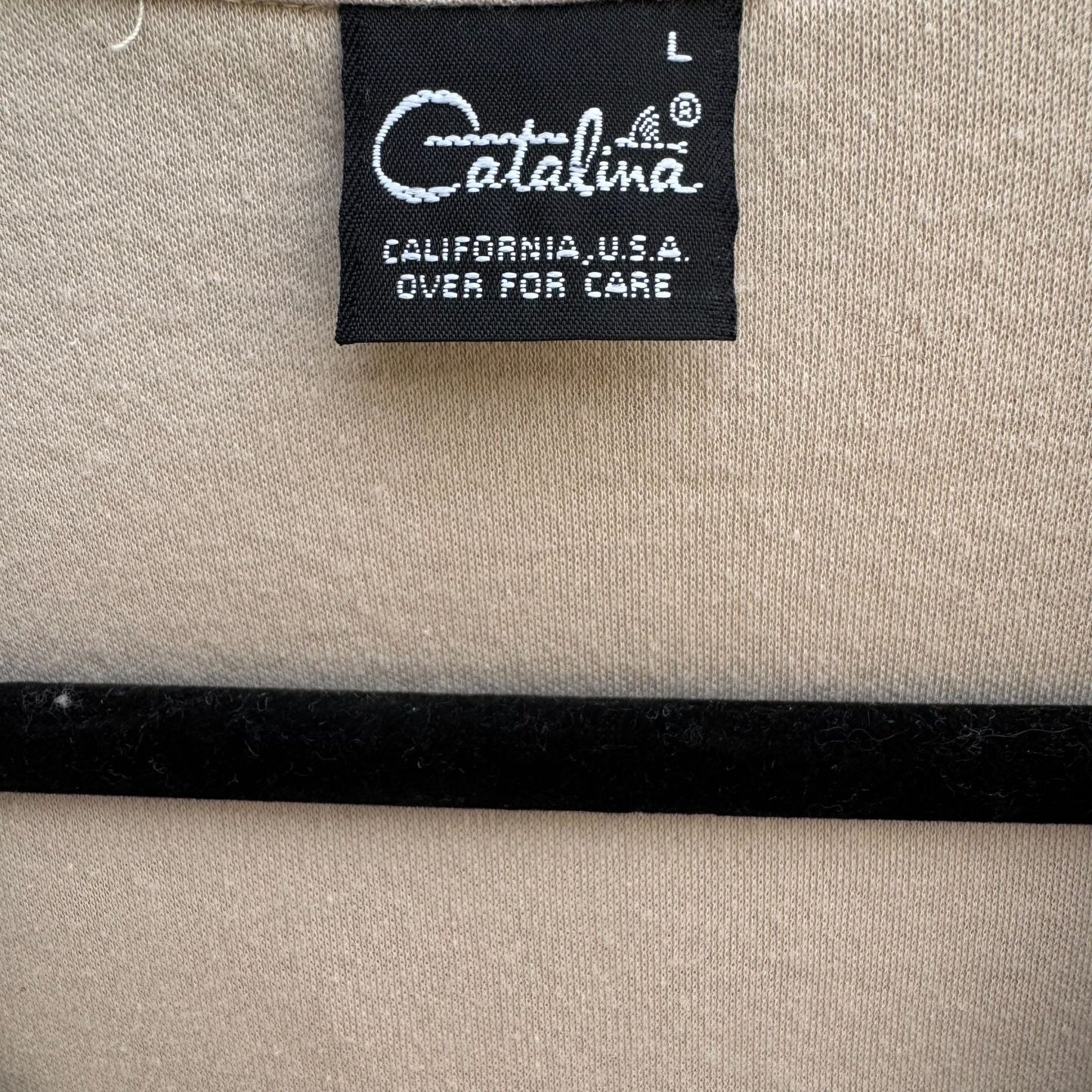 Catalina Vintage 60s 70s Womens Tan Sailor Collar Sleeveless Nautical Shirt L