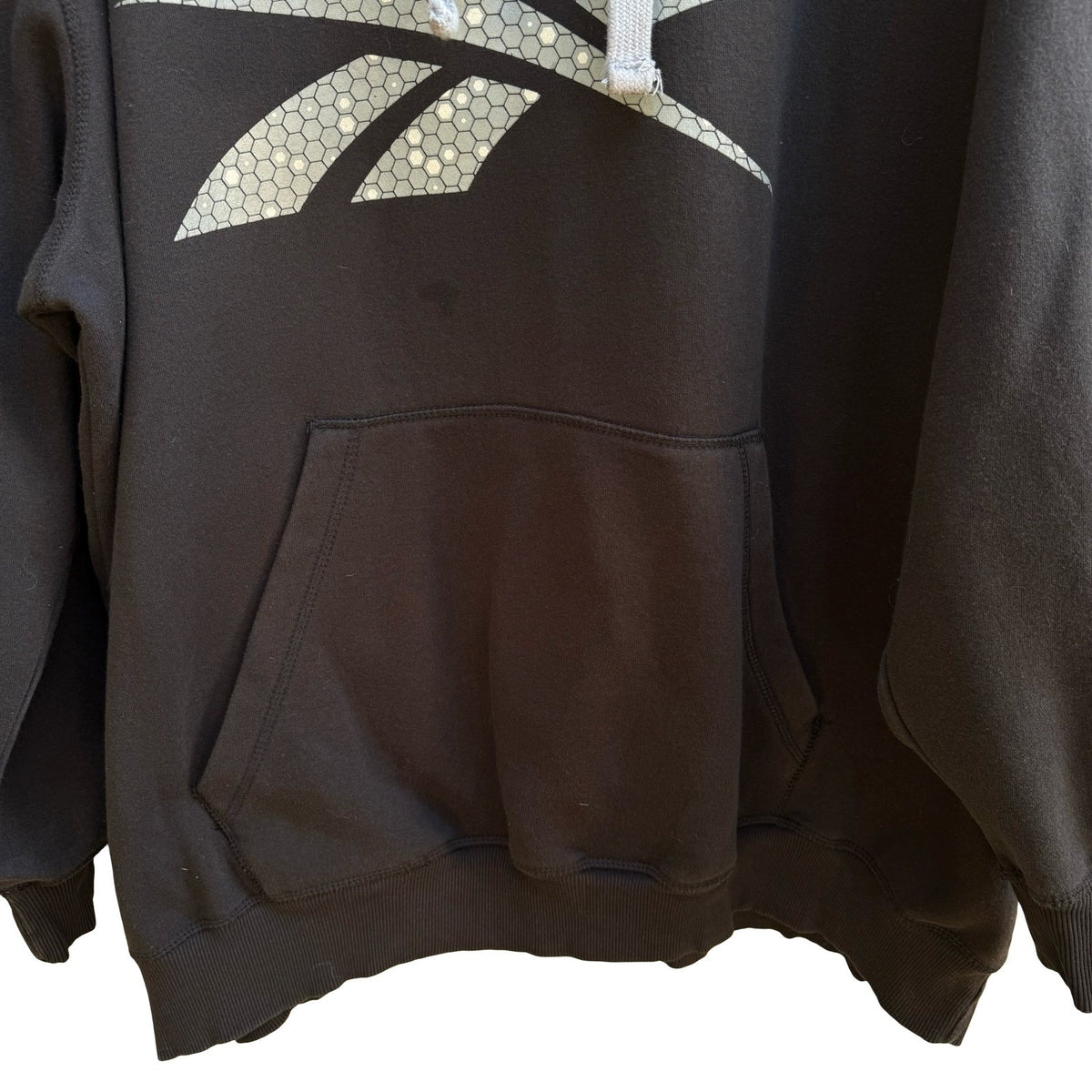 Reebok Retro 90s Style Graphic Logo Athleisure Pullover Hoodie Mens Black 4XL