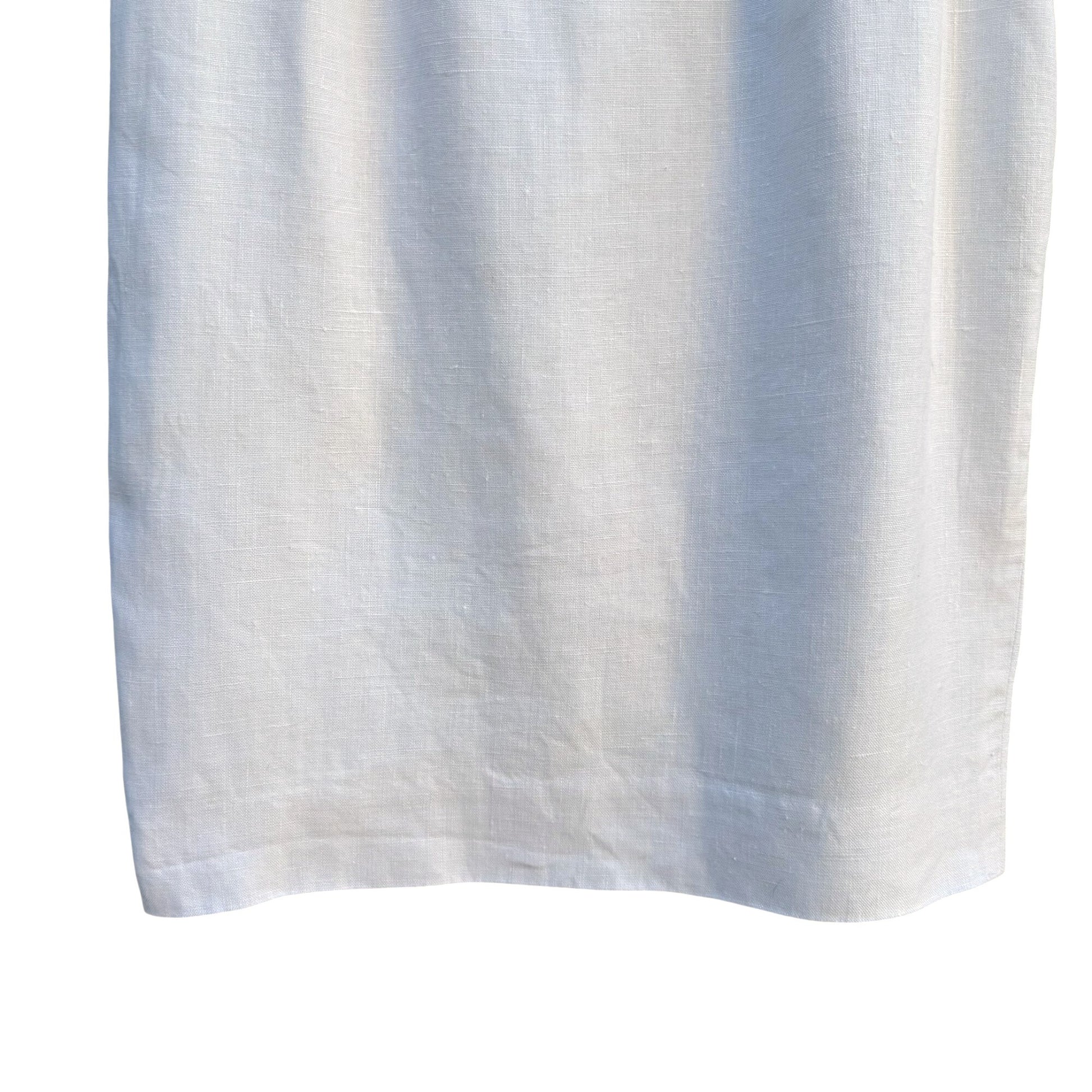 Scaasi Vintage 80s Womens White Linen Pencil Skirt Size 4 Back Slit Full Lining
