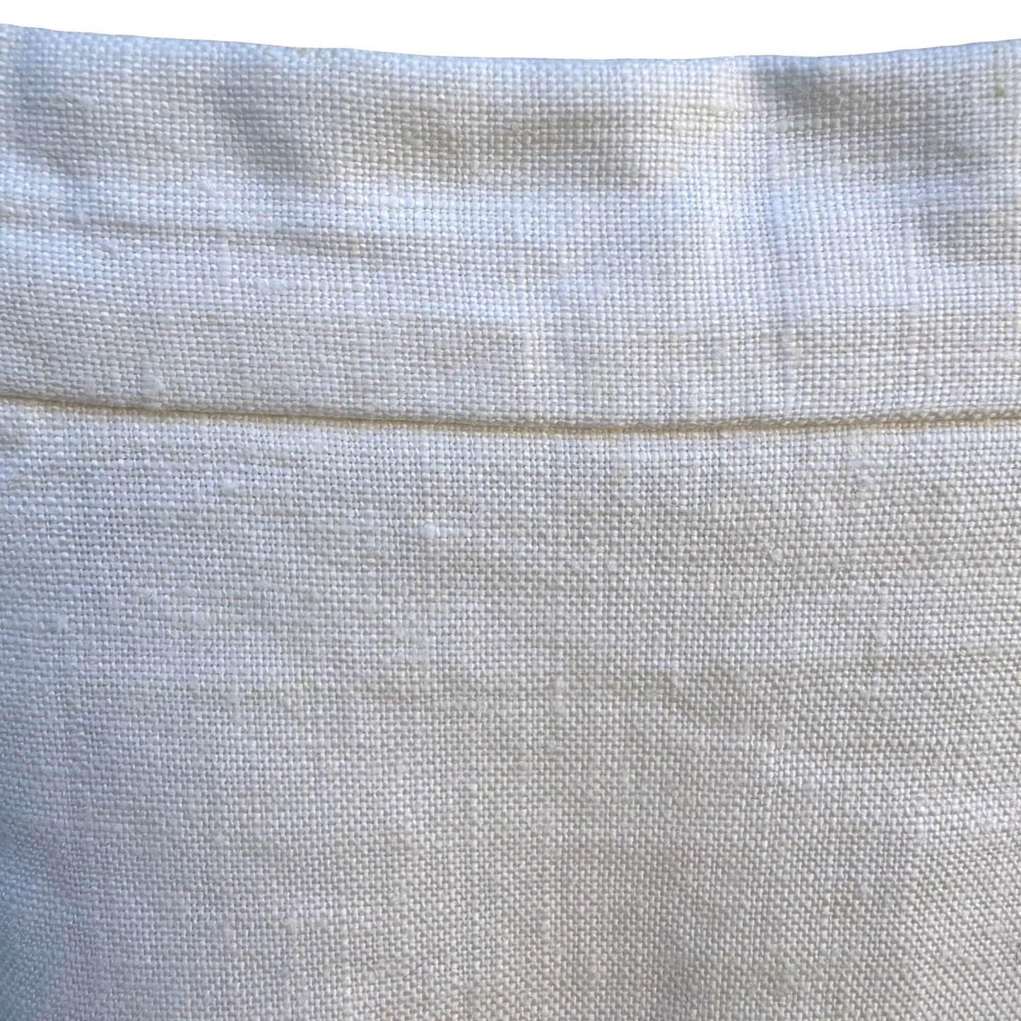 Scaasi Vintage 80s Womens White Linen Pencil Skirt Size 4 Back Slit Full Lining