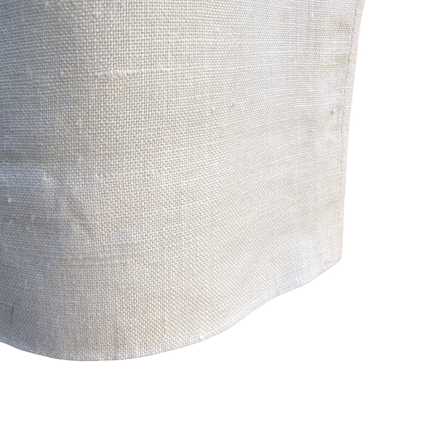 Scaasi Vintage 80s Womens White Linen Pencil Skirt Size 4 Back Slit Full Lining