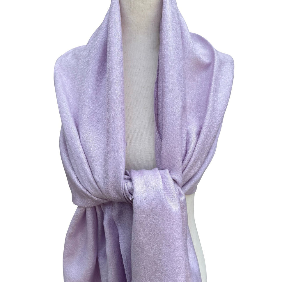 Lavender Paisley Pashmina Shawl Lilac Jacquard Fringe Wrap Scarf Stole Pastel