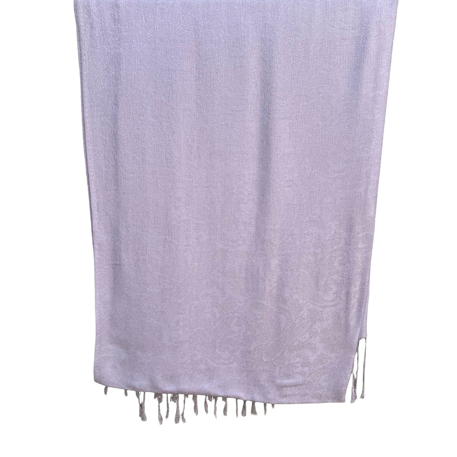 Lavender Paisley Pashmina Shawl Lilac Jacquard Fringe Wrap Scarf Stole Pastel