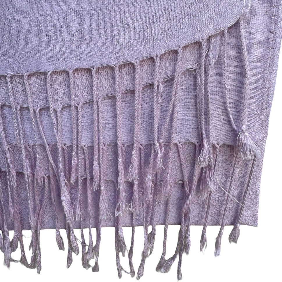 Lavender Paisley Pashmina Shawl Lilac Jacquard Fringe Wrap Scarf Stole Pastel