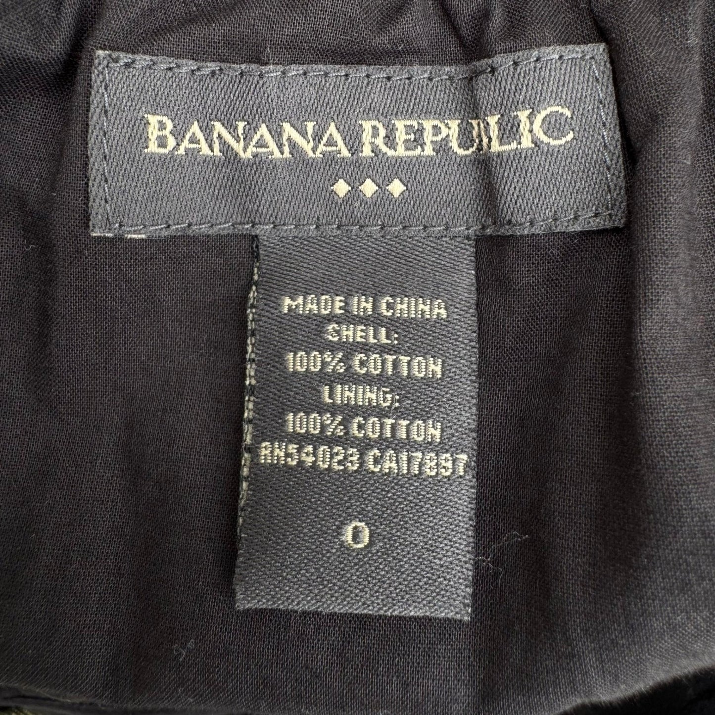 Banana Republic Milkmaid Coquette Romantic Dress Empire Waist Bow Cotton Black 0