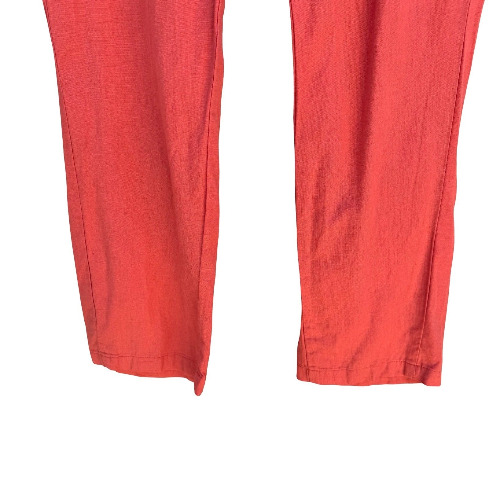 American Rag Coastal Beachy Linen Blend Elastic Drawstring Pants Coral Womens S