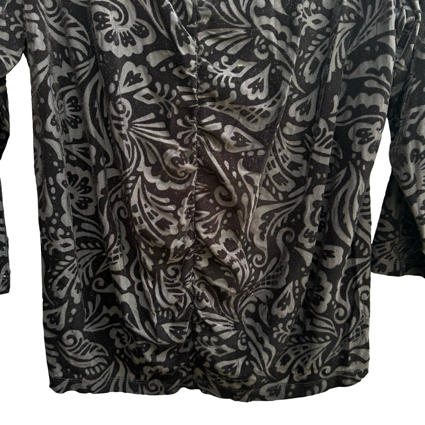 Apostrophe Whimsigoth Gothic Dark Romance Paisley Velvet Burnout Ruched Top 16