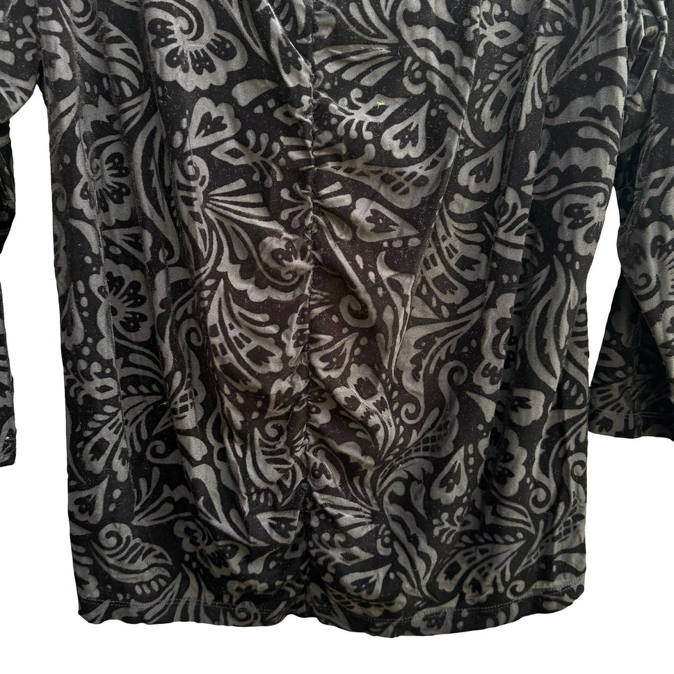 Apostrophe Whimsigoth Gothic Dark Romance Paisley Velvet Burnout Ruched Top 16