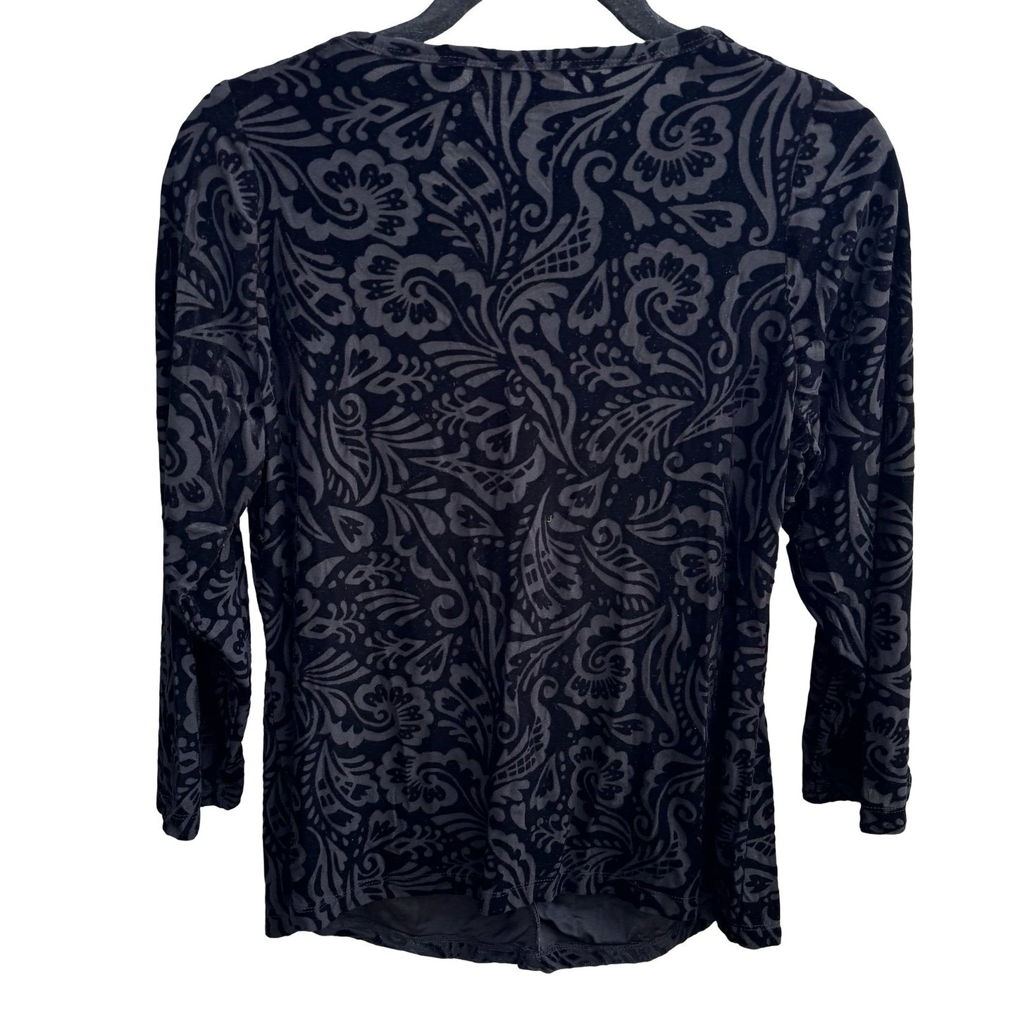 Apostrophe Whimsigoth Gothic Dark Romance Paisley Velvet Burnout Ruched Top 16