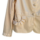 Switch Silk Assets Diane Von Furstenberg Womens Ruffled Peter Pan Collar Blazer Jacket L 2 image