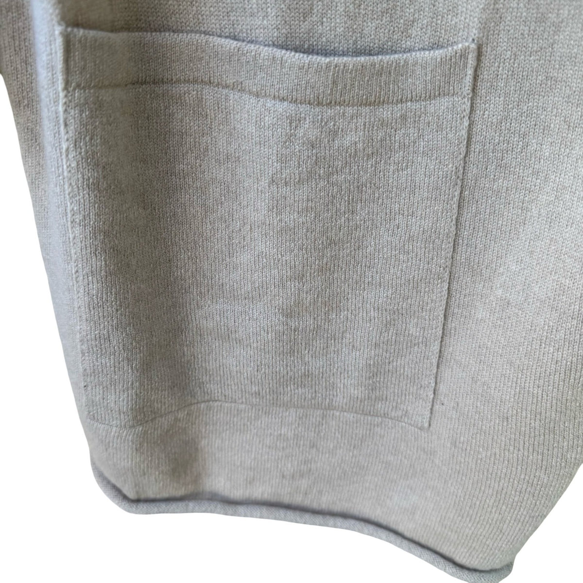Eileen Fisher 100% Cashmere Minimalist Quiet Luxury Open Front Cardigan Beige M