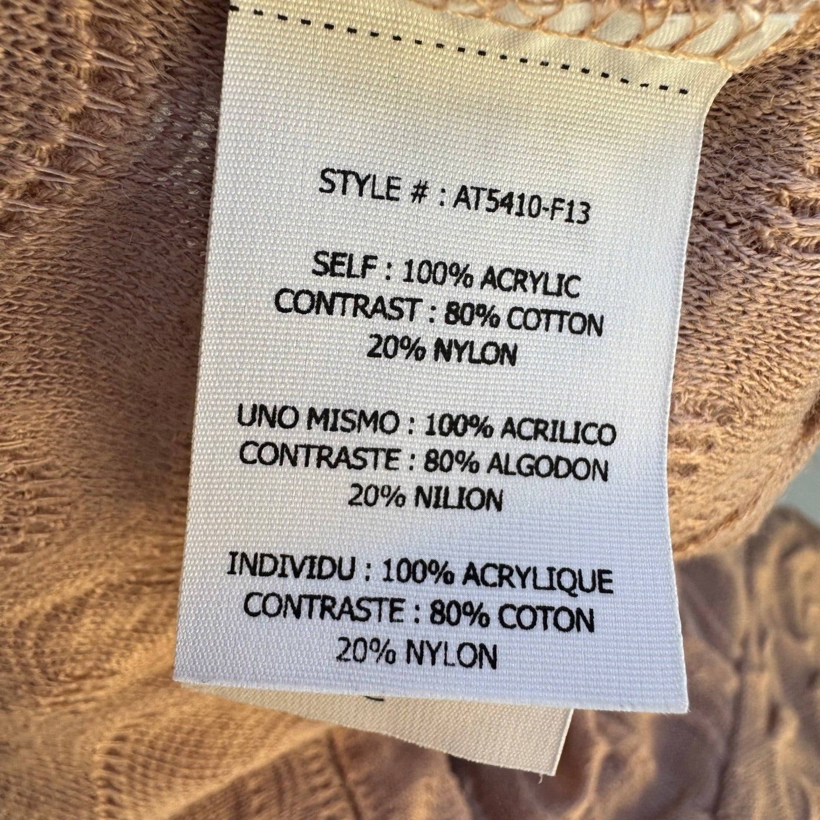 A'reve Coquette Romantic Wavy Textured Knit Mesh Lace Yoke Tie Neck Sweater S