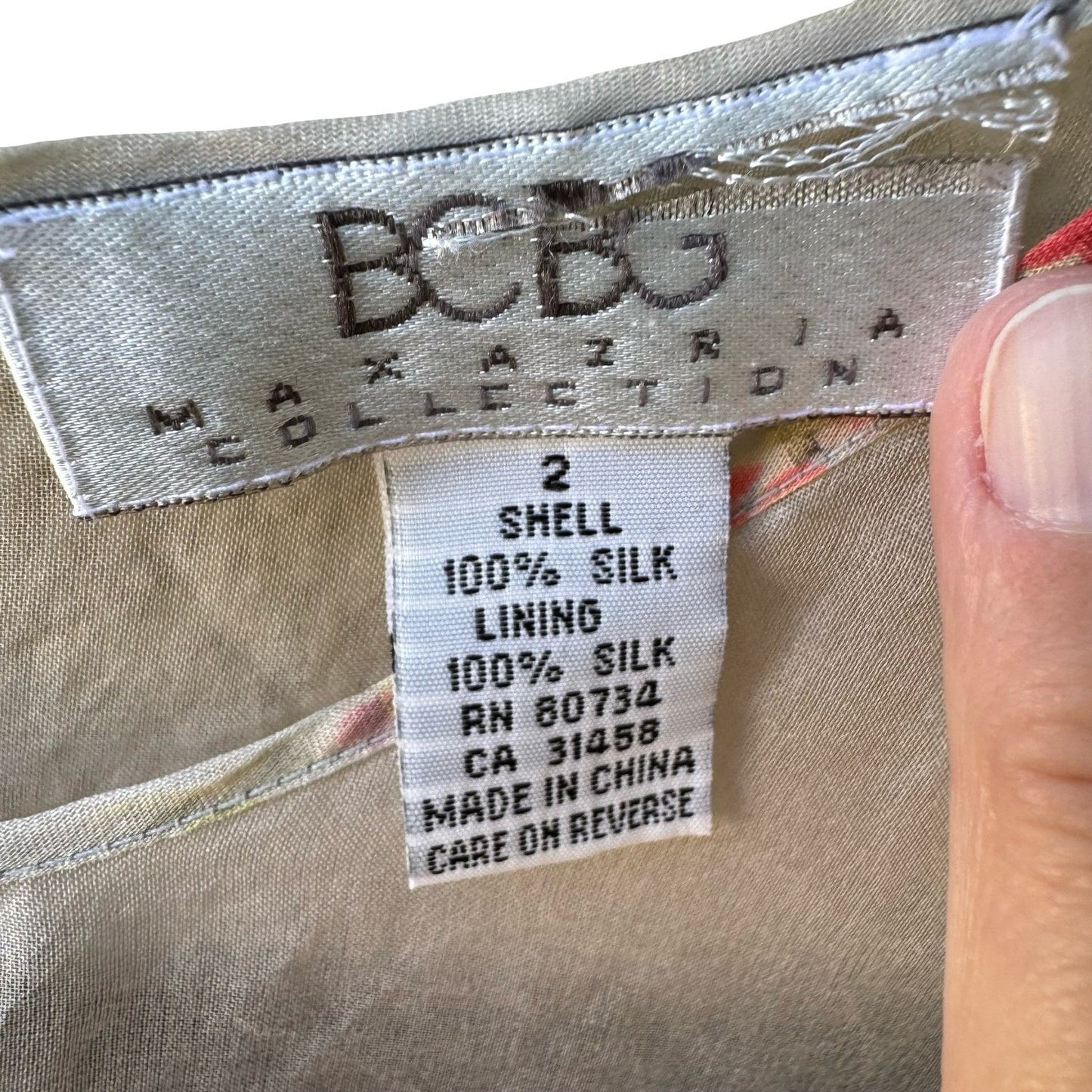 BCBG Max Azria Collection Y2K Silk Sheer Fairycore Ethereal Floral Shift Dress 2