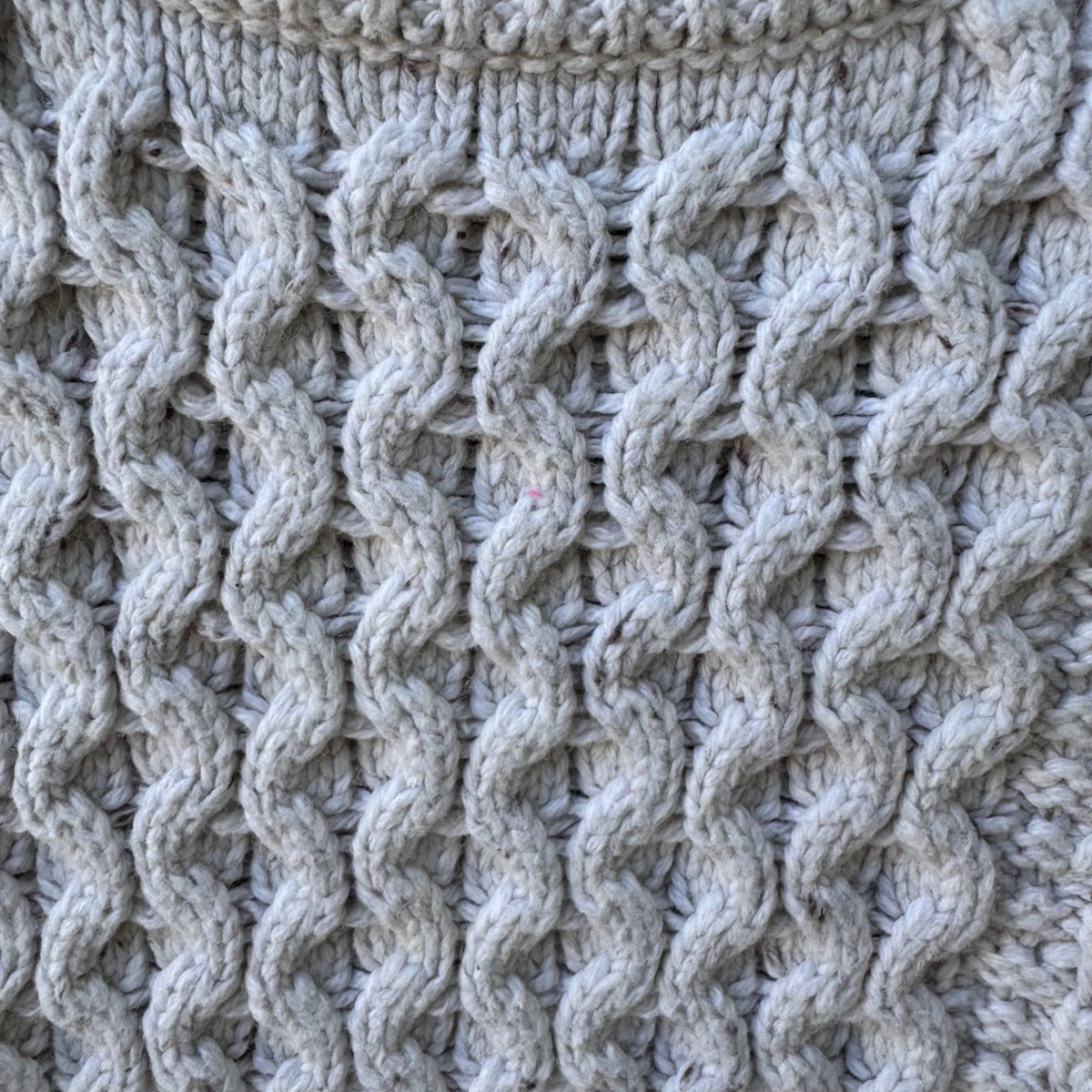 Mutual Weave Nautical Hygge Cable Knit Coastal Fisherman Sweater Cream Mens XXL