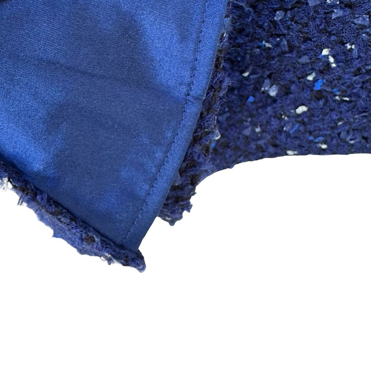 Elie Tahari Old Money Tweed Mini Skirt Wool Blend Textured Pencil Blue Womens 6