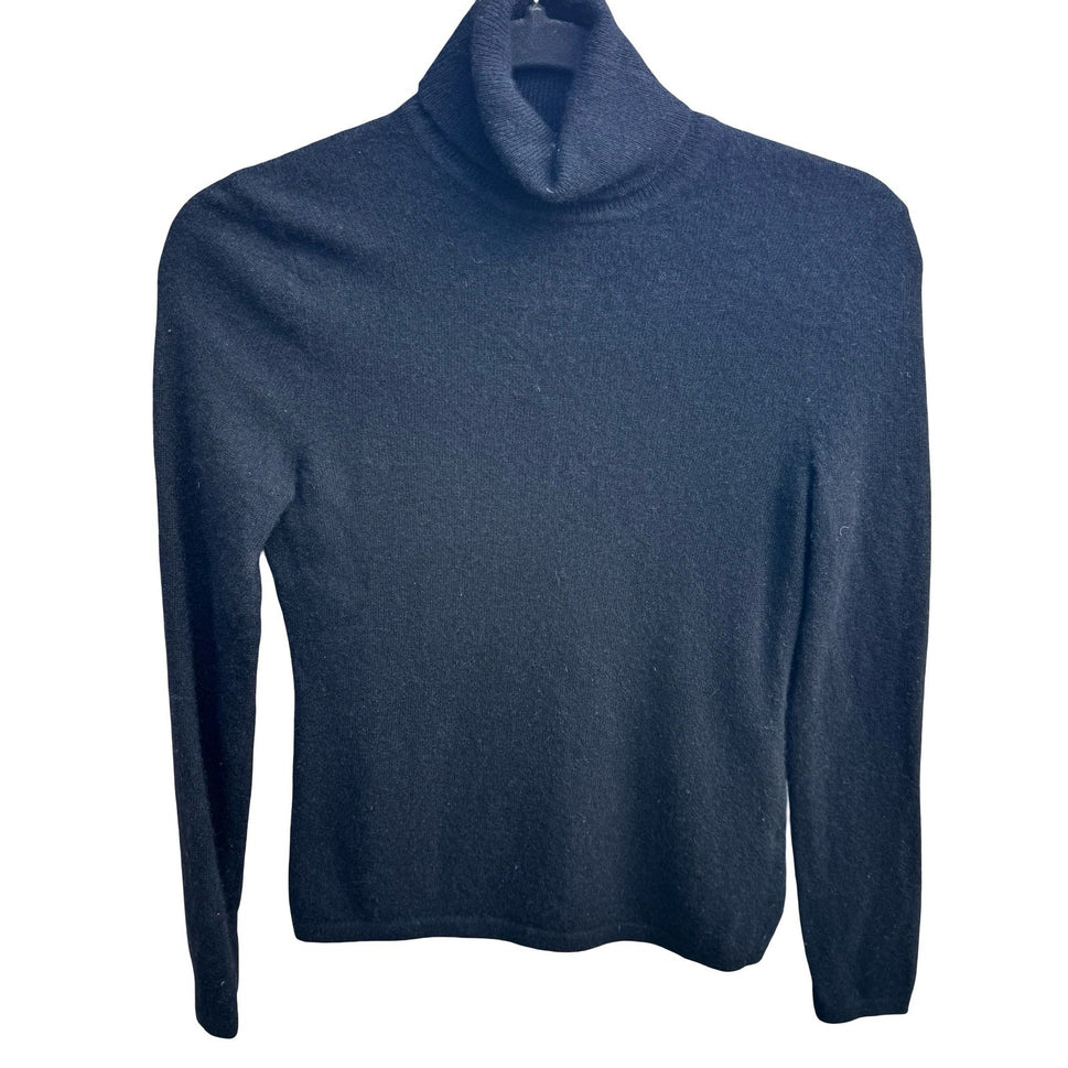 Lord & Taylor 100% Cashmere Quiet Luxury Minimalist Preppy Turtleneck Sweater S