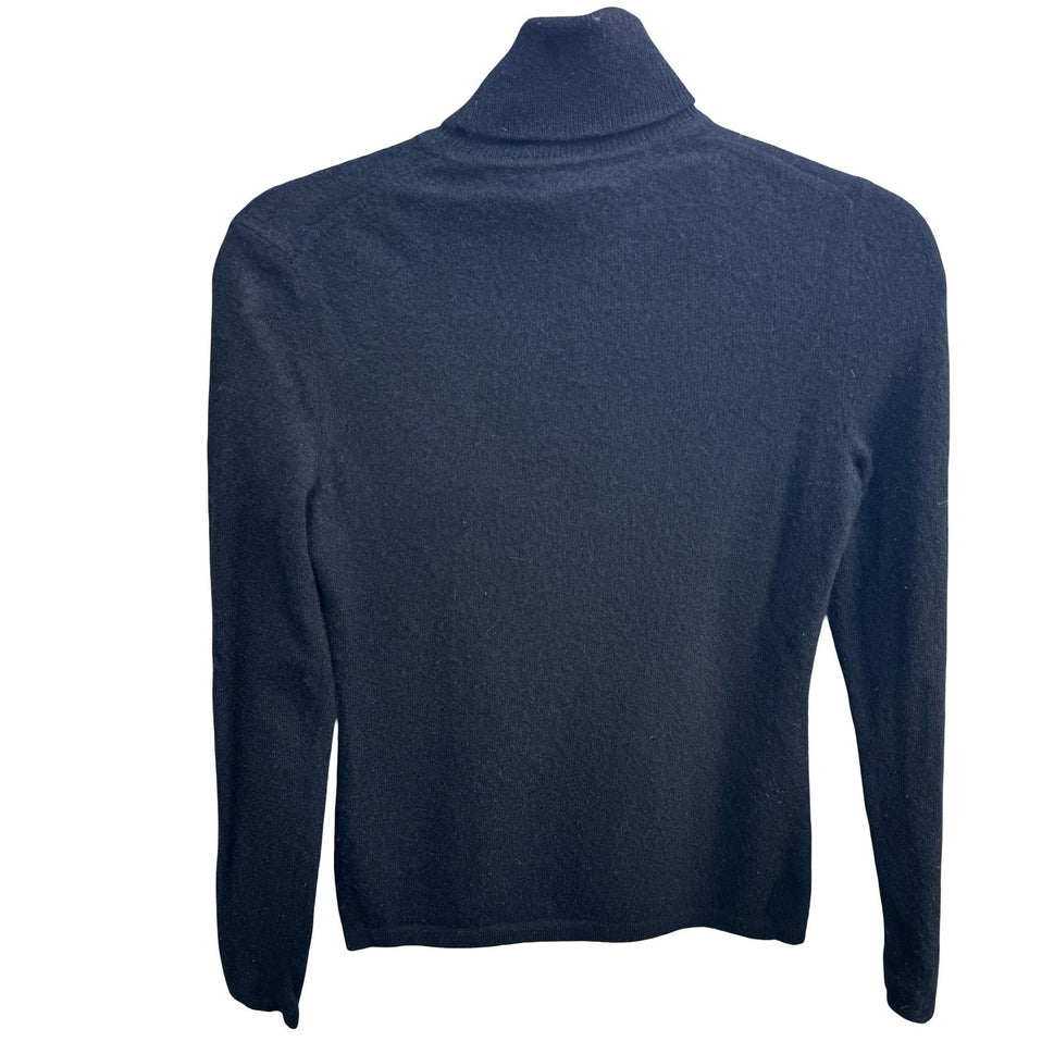 Lord & Taylor 100% Cashmere Quiet Luxury Minimalist Preppy Turtleneck Sweater S