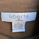 Switch Liberte by Emanuel Silk Blend Preppy Feminine Puff Sleeve Knit Sweater Brown L 2 image