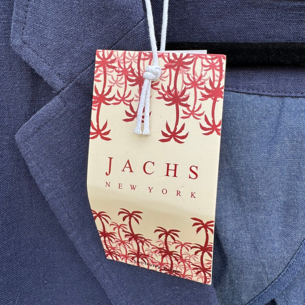 Jachs New York Mens M Southhampton Navy Linen Blazer Sport Coat NEW Coastal