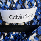 Switch Calvin Klein Blue Black Abstract Snakeskin Print Sleeveless Blouse Professional 2 image